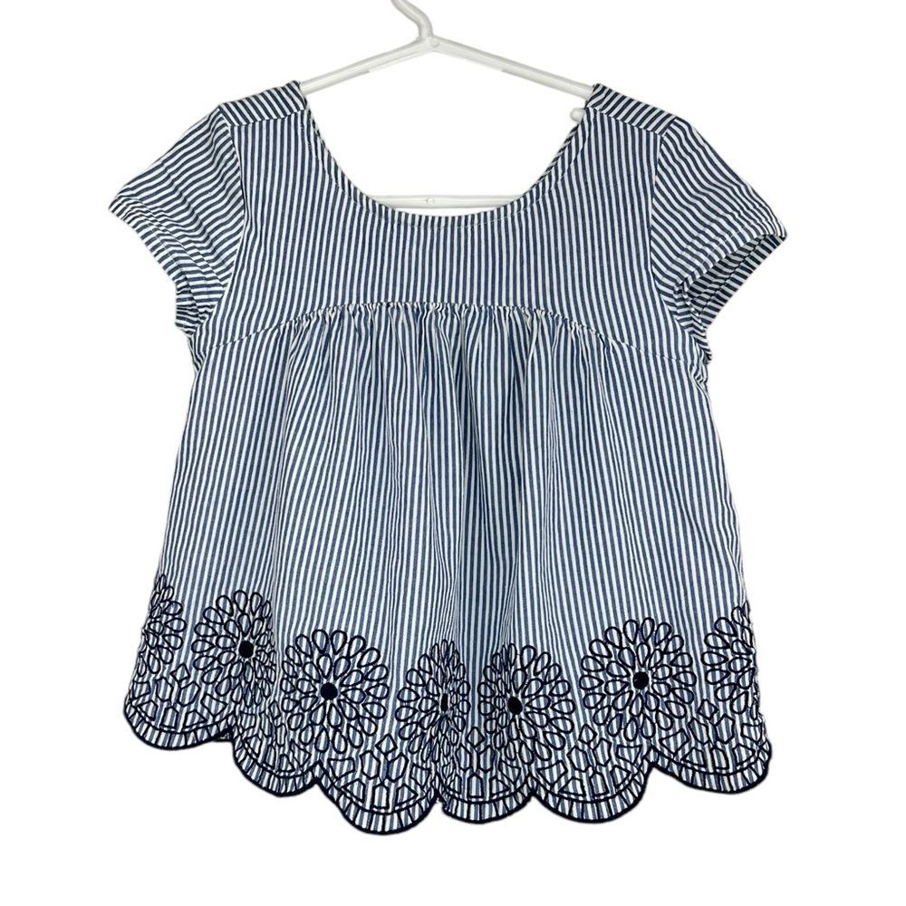Vineyard Vines Blue and White Striped Kids Blouse